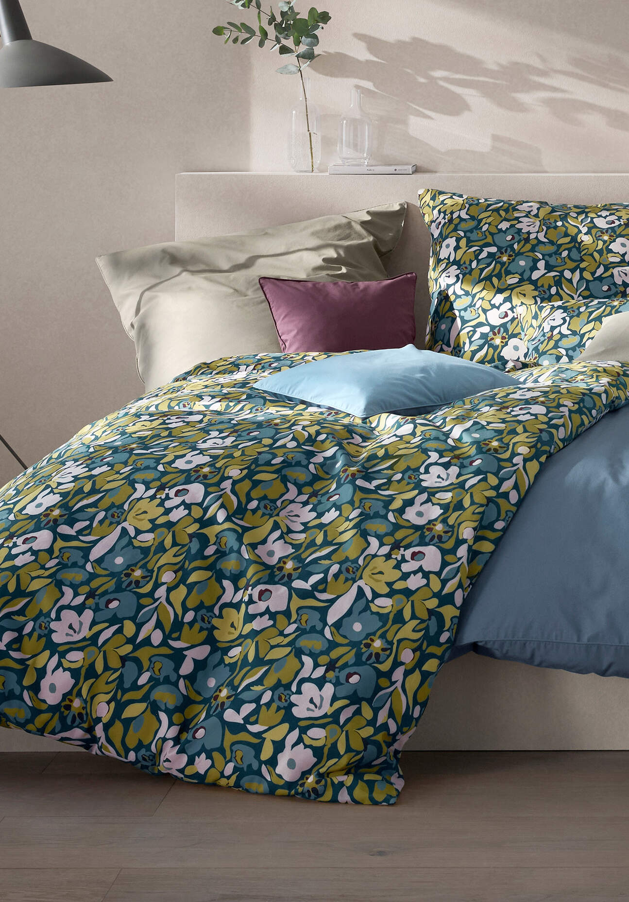 hessnatur Renforcé Bettwäsche Set LILO aus Bio-Baumwolle - blau - Größe 155 günstig online kaufen