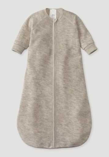 Wool terry sleeping bag made from pure organic merino wool