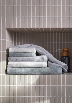 Frottier-Handtuch mit Struktur aus reiner Bio-Baumwolle