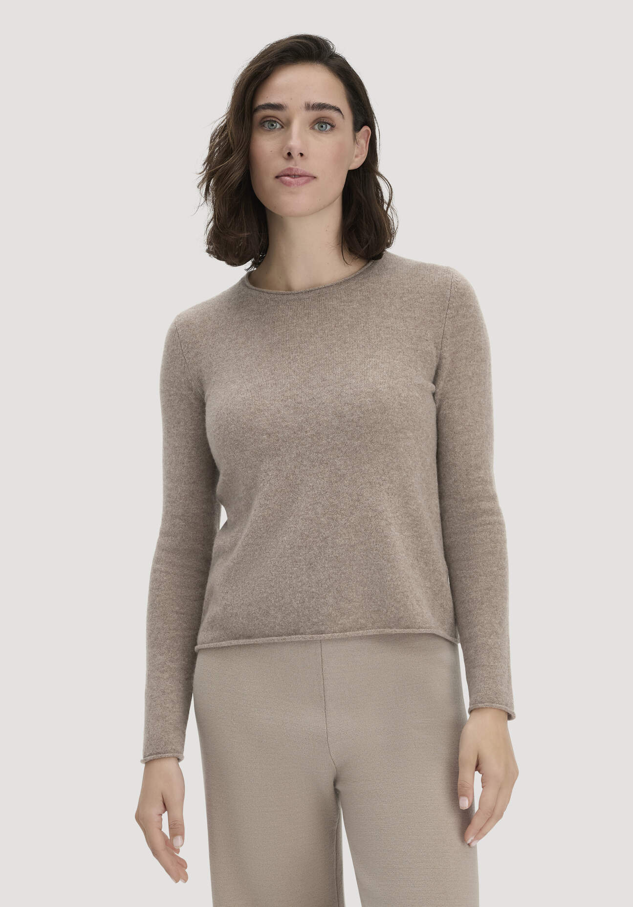 hessnatur Damen FTC × HESSNATUR Pullover Regular aus Cashmere - braun Größe L