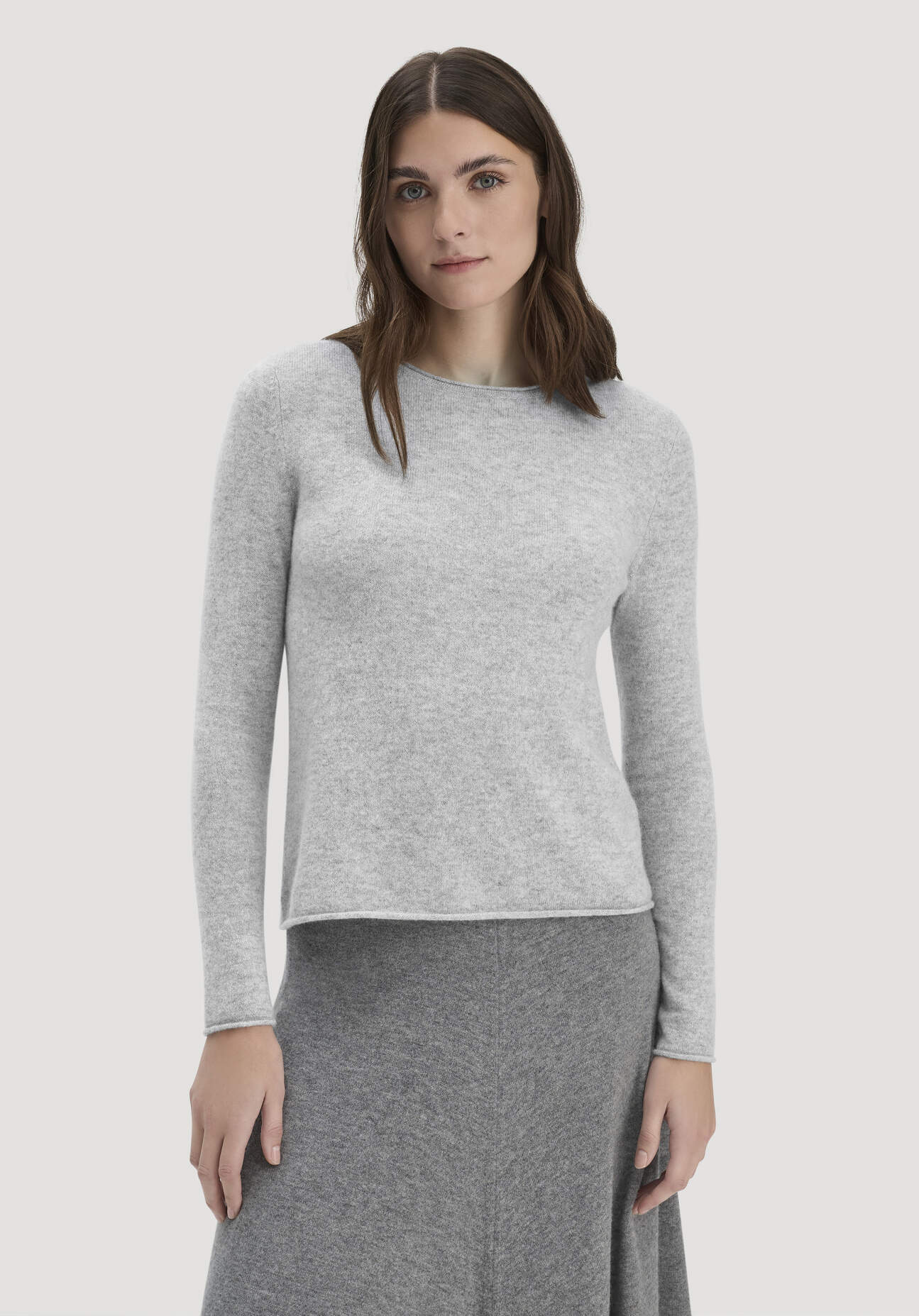 hessnatur Damen FTC × HESSNATUR Pullover Regular aus Cashmere - grau Größe XS