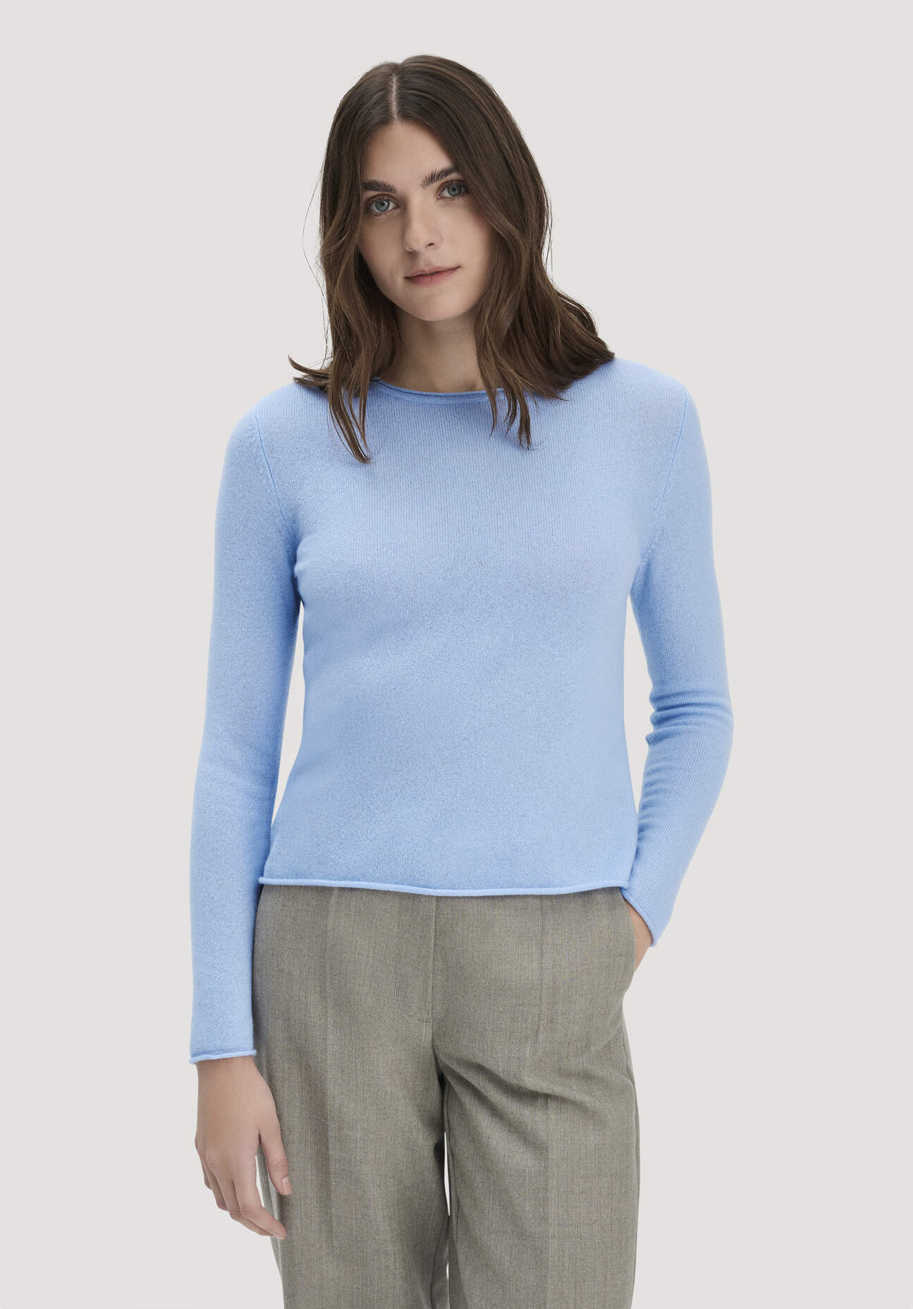 Thumbnail - hessnatur Damen FTC × HESSNATUR Pullover Regular aus Cashmere - blau - Größe S