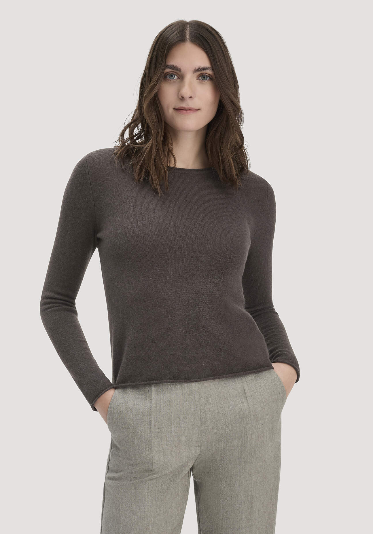 Thumbnail - hessnatur Damen FTC × HESSNATUR Pullover Regular aus Cashmere - braun - Größe S