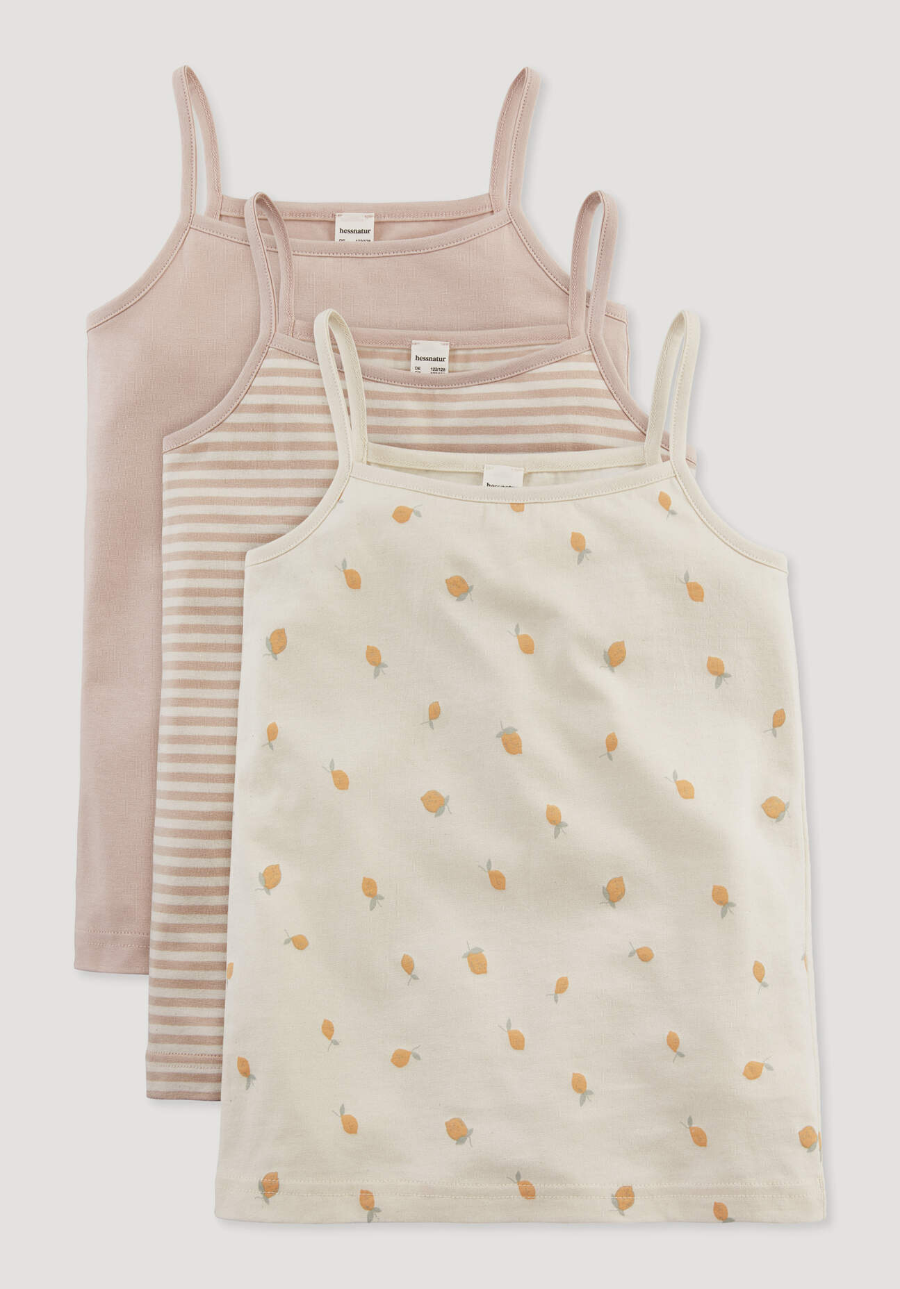 hessnatur Kinder Unterhemd Mädchen aus Bio-Baumwolle - rosa Größe 98/104