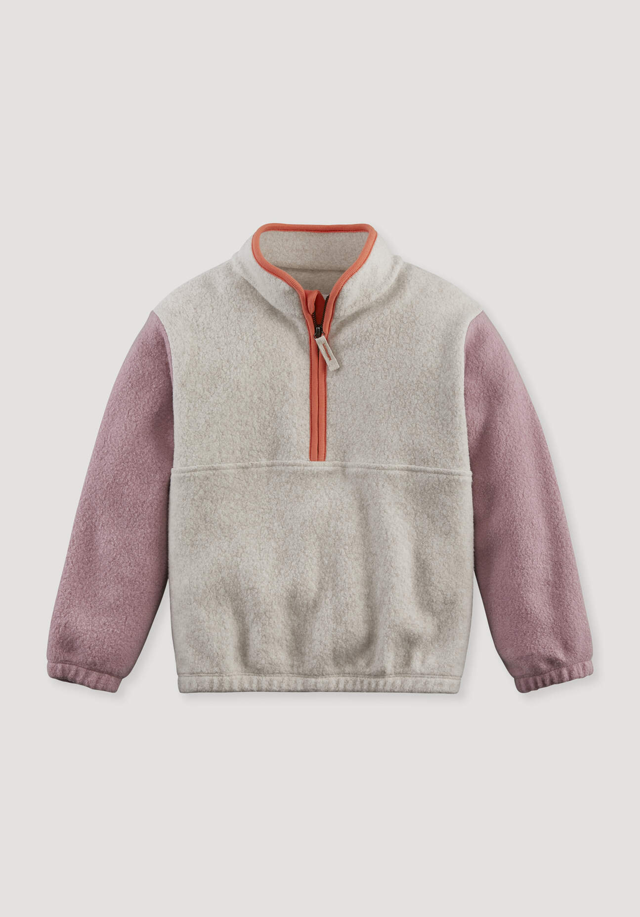 hessnatur Kinder Fleece Sweatshirt aus Bio-Baumwolle - lila Größe 110/116