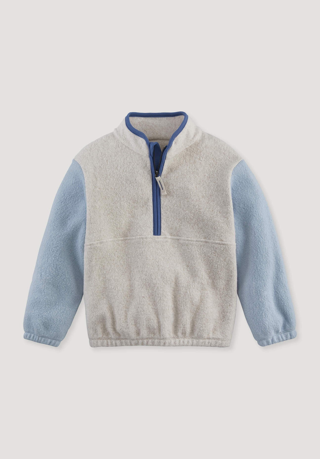 hessnatur Kinder Fleece Sweatshirt aus Bio-Baumwolle - blau Größe 110/116