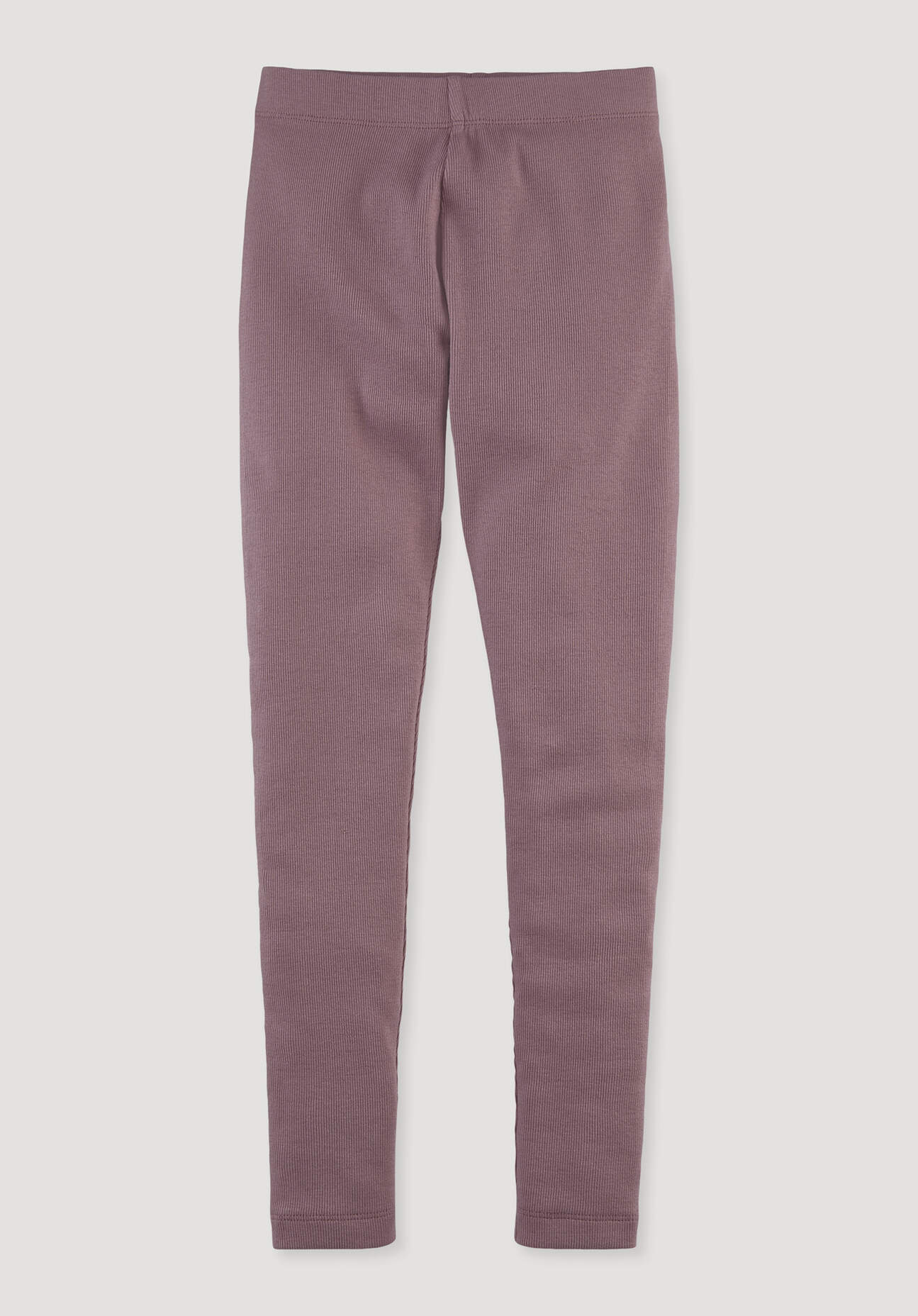 hessnatur Kinder Rib Leggings aus Bio-Baumwolle - lila Größe 110/116