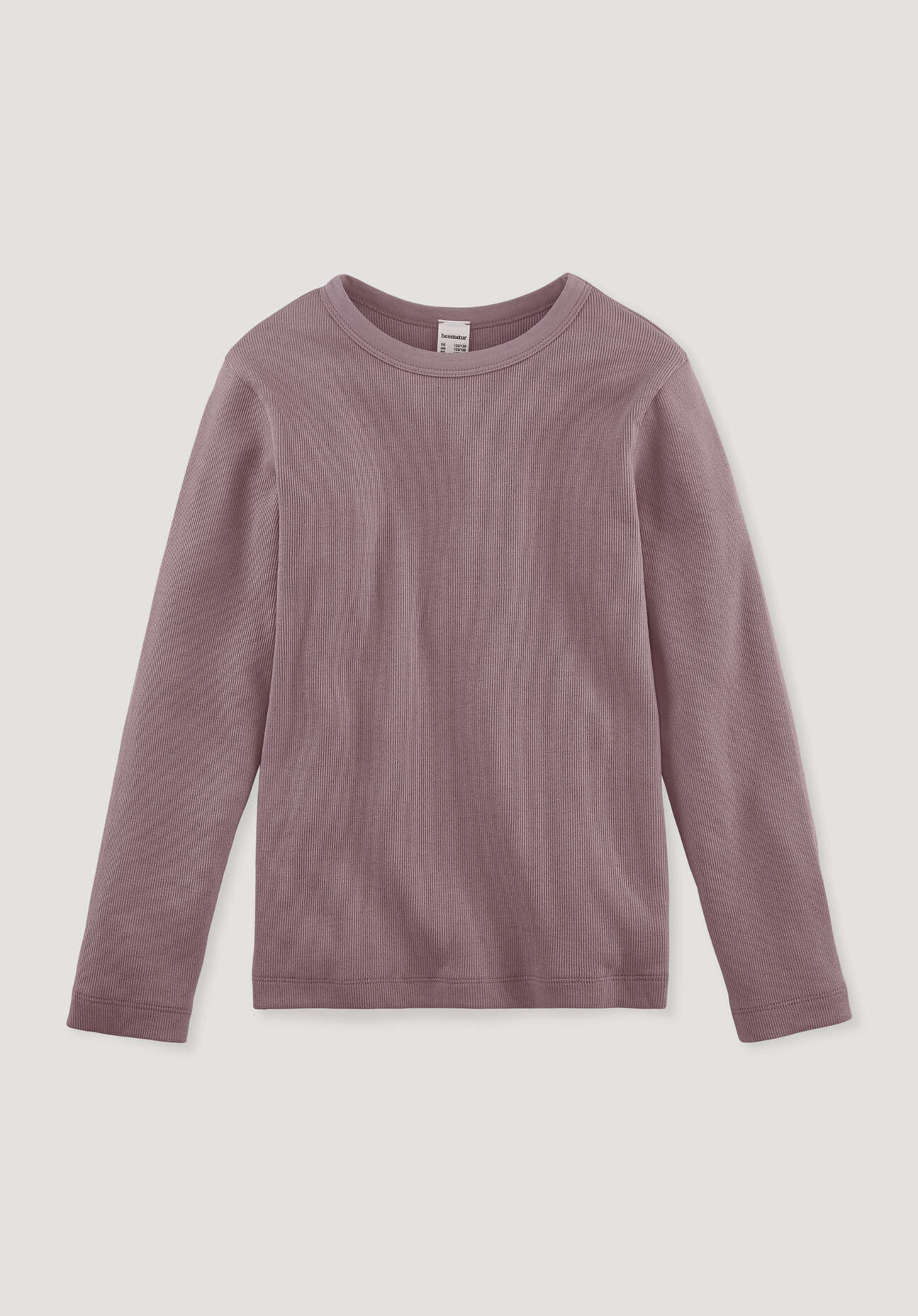 hessnatur Kinder Rib Shirt aus Bio-Baumwolle - lila Größe 110/116