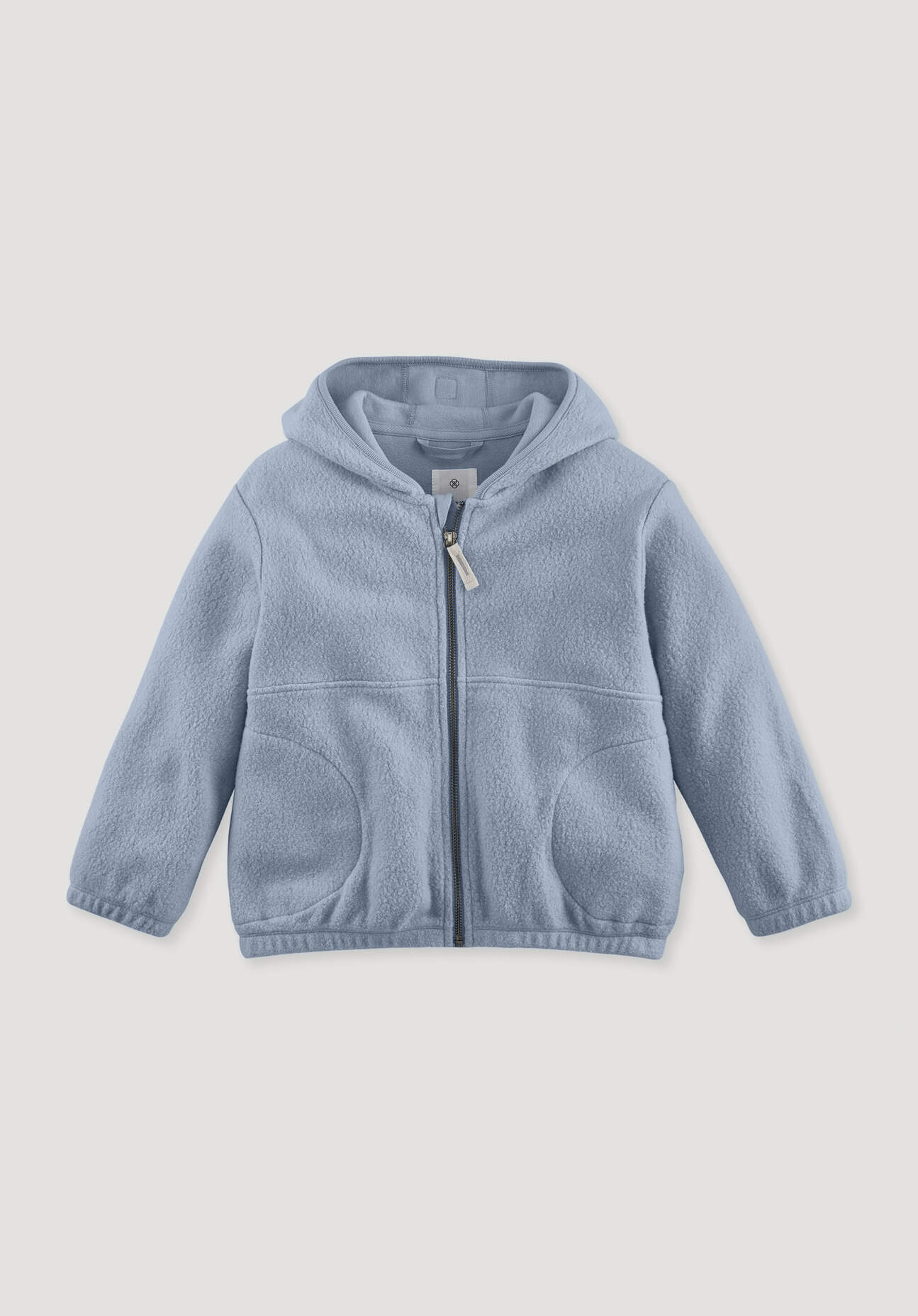 hessnatur Kinder Fleece Jacke Regular aus Bio-Baumwolle - blau Grösse146/152