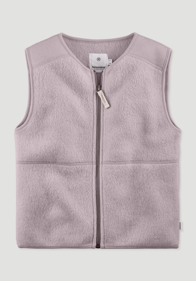 Fleece vest made of pure organic cotton