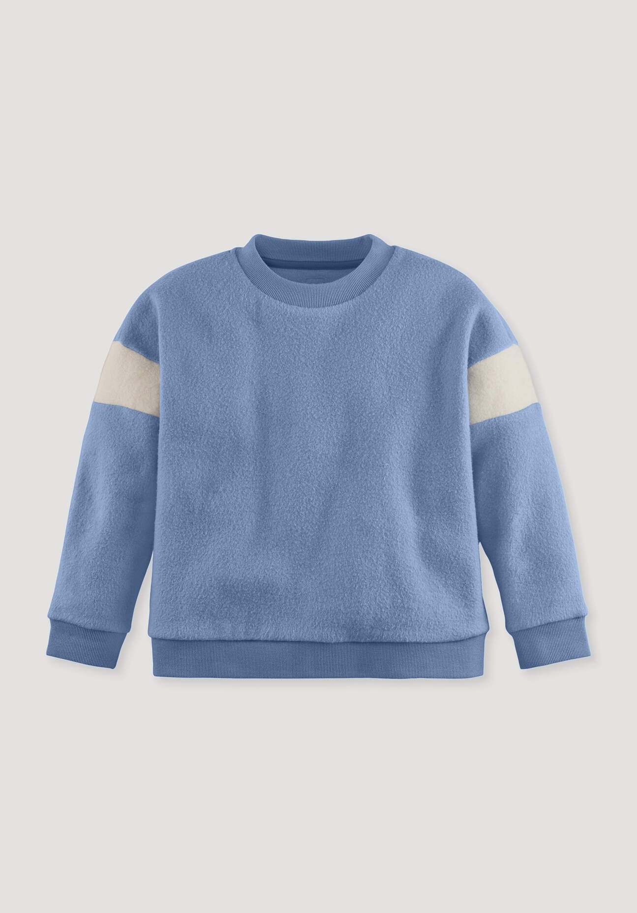hessnatur Kinder Softfleece Sweatshirt aus Bio-Baumwolle - blau Größe 134/140