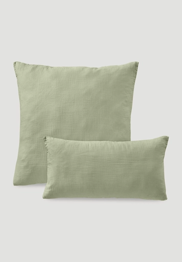 Pure organic cotton muslin cushion cover Pure organic cotton muslin cushion cover