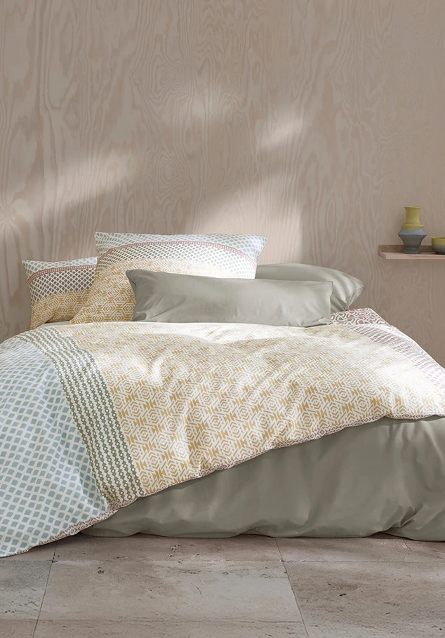 Renforcé reversible bed linen set PARAISO made of pure organic cotton