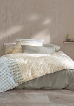 Renforcé reversible bed linen set PARAISO made of pure organic cotton