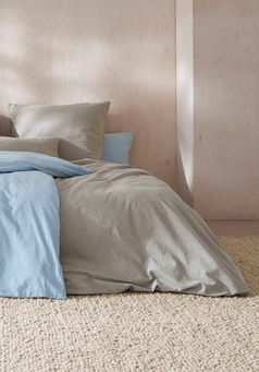 Organic cotton bedding set with linen