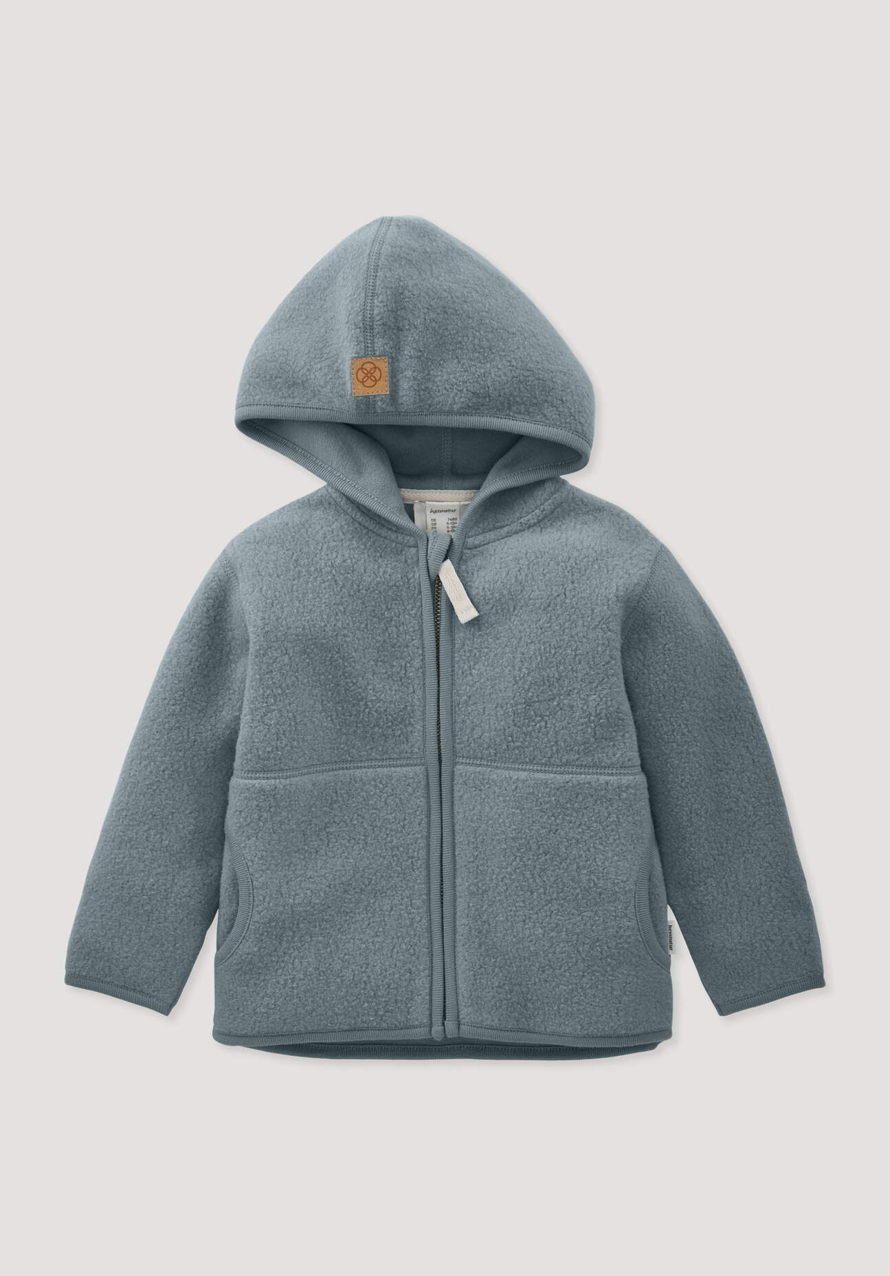 hessnatur Baby Fleece Jacke aus Bio-Baumwolle - blau Grösse62/68