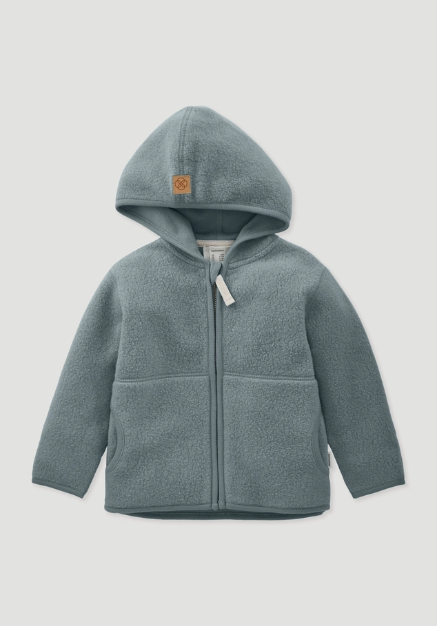 Fleece jacket made of pure organic cotton