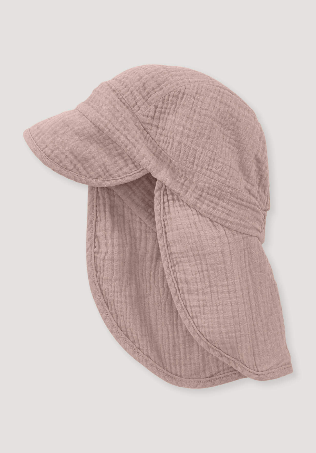 hessnatur Baby Musselin Schirmmütze aus Bio-Baumwolle - rosa Größe 41/43