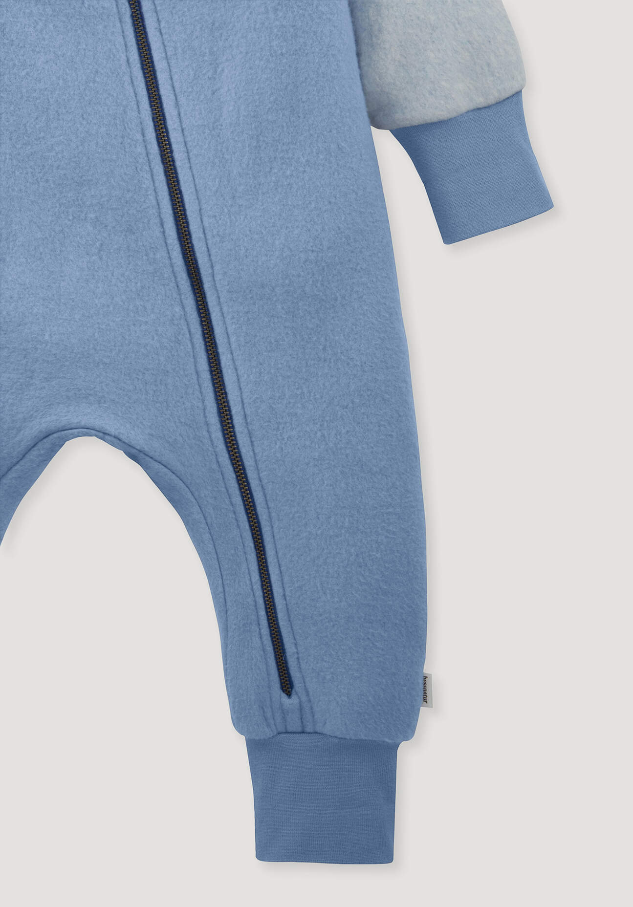 Thumbnail - hessnatur Baby Softfleece Overall aus Bio-Baumwolle - blau - Größe 98/104