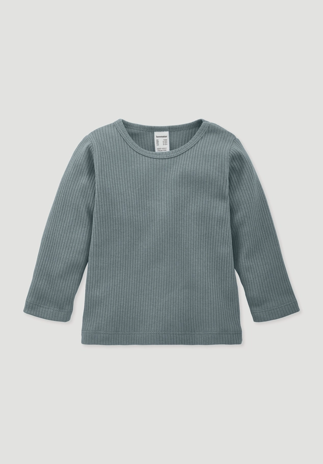 Longsleeve aus Bio-Baumwolle mit Bio-Merinowolle