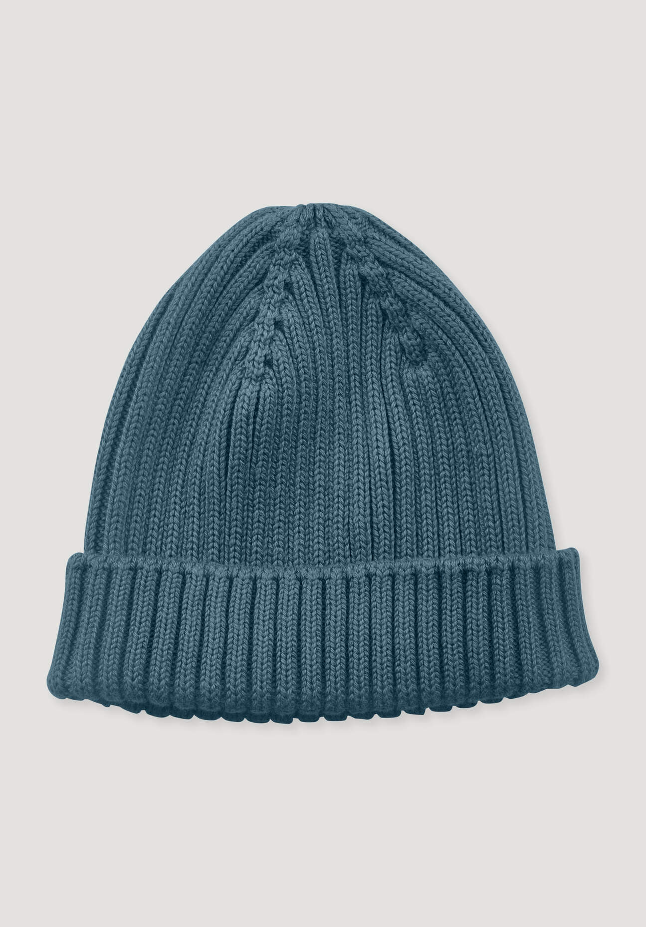 hessnatur Baby Strickmütze aus Bio-Baumwolle - blau Grösse41/43