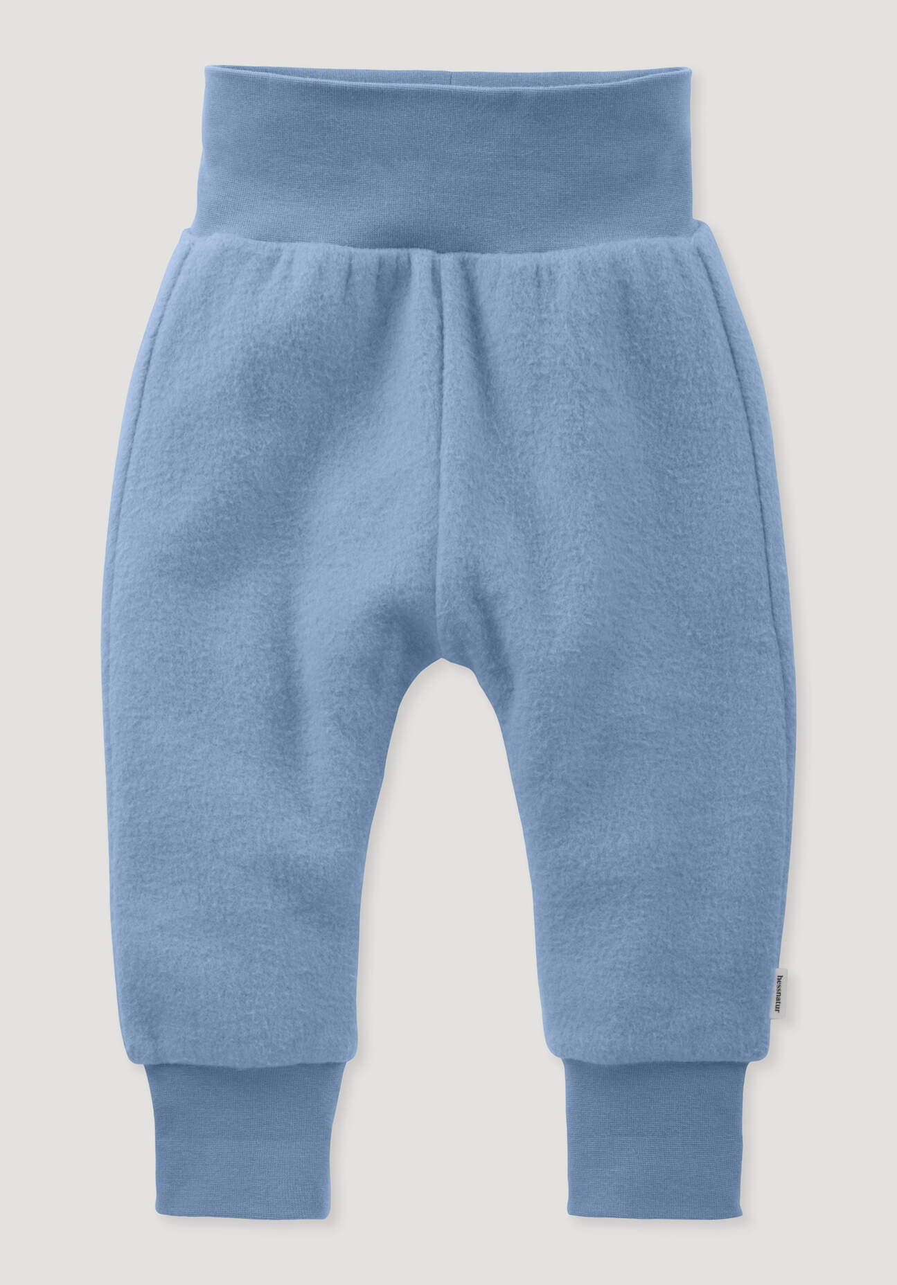 Thumbnail - hessnatur Baby Softfleece Hose aus Bio-Baumwolle - blau - Größe 74/80