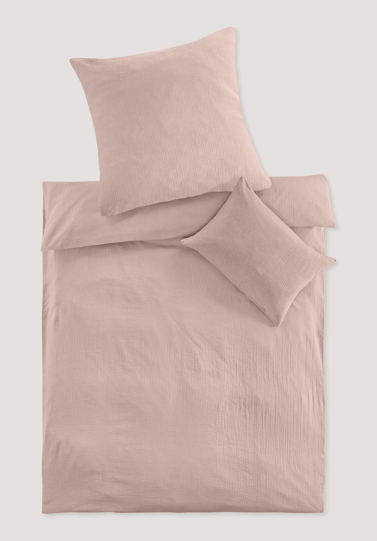 hessnatur Baby Musselin Bettwäsche aus Bio-Baumwolle - rosa Größe 100x135+40x60 cm