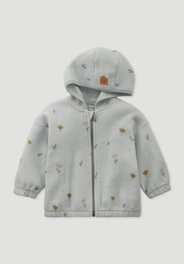 Fleece jacket made of pure organic cotton