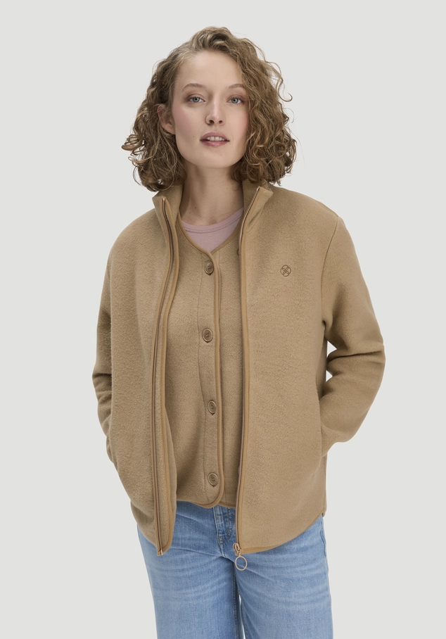Fleece Jacke Relaxed ACTIVE LIGHT aus reiner Bio-Baumwolle