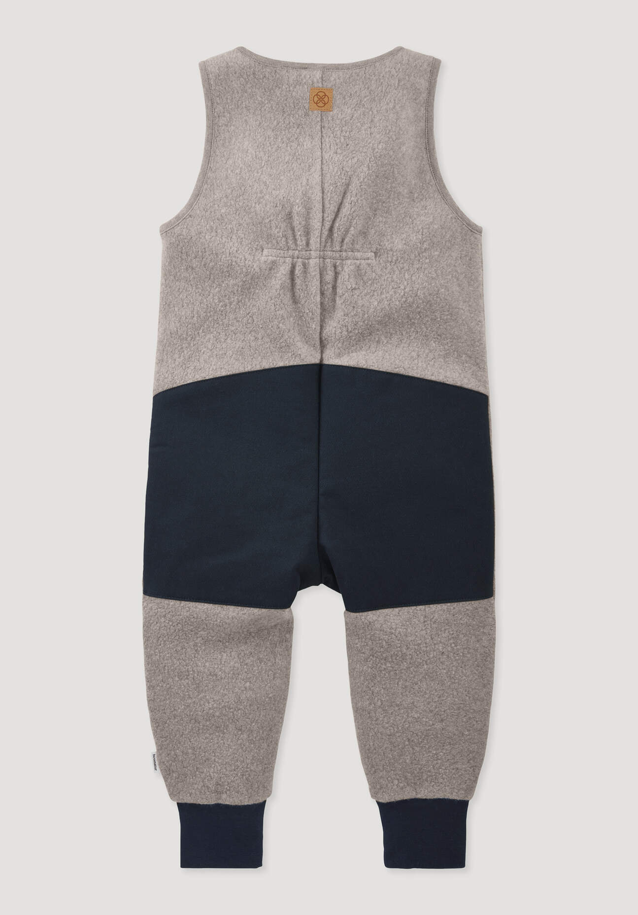 Thumbnail - hessnatur Baby Fleece Sommer Overall mit Softshell aus Bio-Baumwolle - beige - Größe 86/92