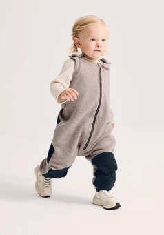 Fleece summer overall with softshell made from pure organic cotton