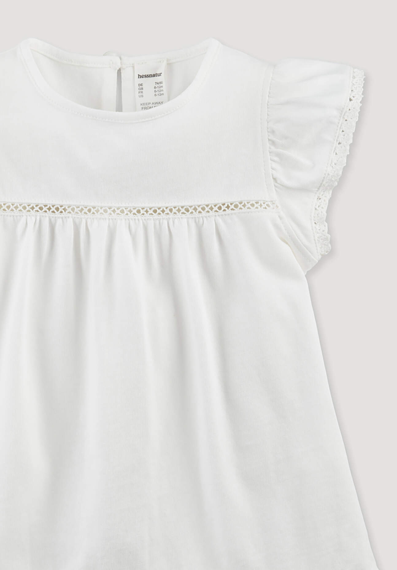 Thumbnail - hessnatur Baby Jersey Kleid aus Bio-Baumwolle - weiß - Größe 86/92