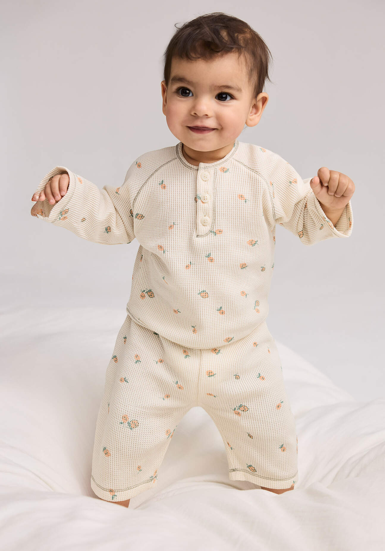 hessnatur Baby Piqué Erstlingsset aus Bio-Baumwolle - natur Größe 74/80