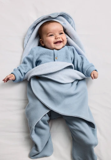 Piqué swaddle blanket made of pure organic cotton - 3