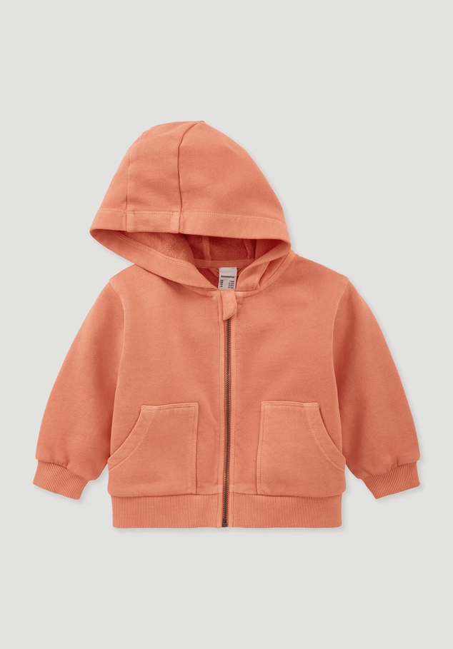 Sweatjacke BETTER RECYCLING aus reiner Bio-Baumwolle