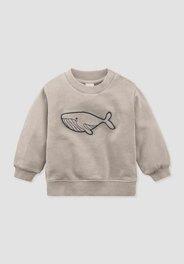 Sweatshirt aus Bio-Baumwolle mit recycelter Baumwolle