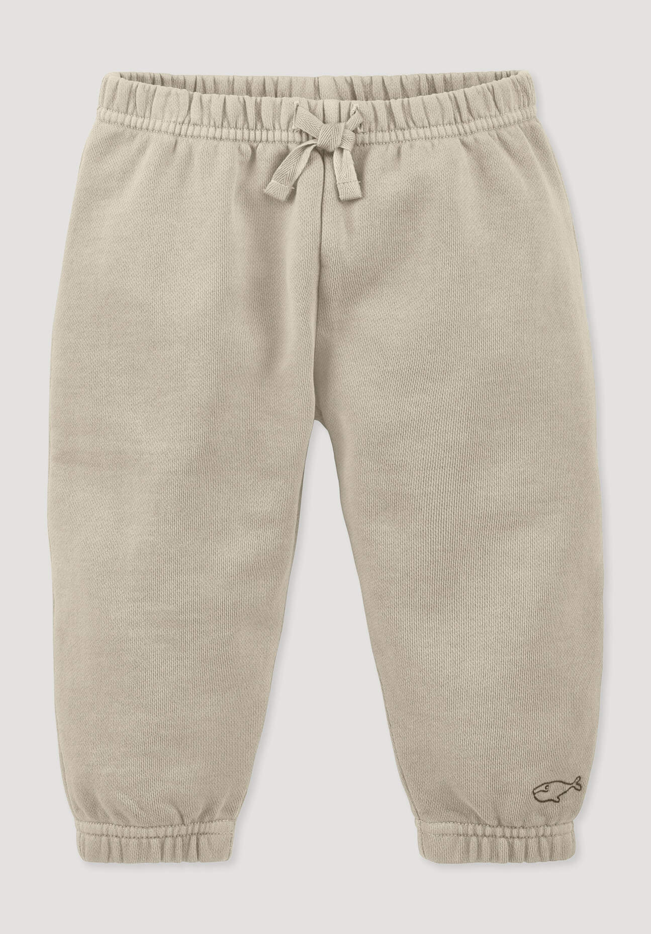 hessnatur Baby Sweathose BETTER RECYCLING aus Bio-Baumwolle - beige Größe 74/80