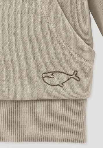 Regular size sweatshirt made from organic cotton with recycled cotton - 2