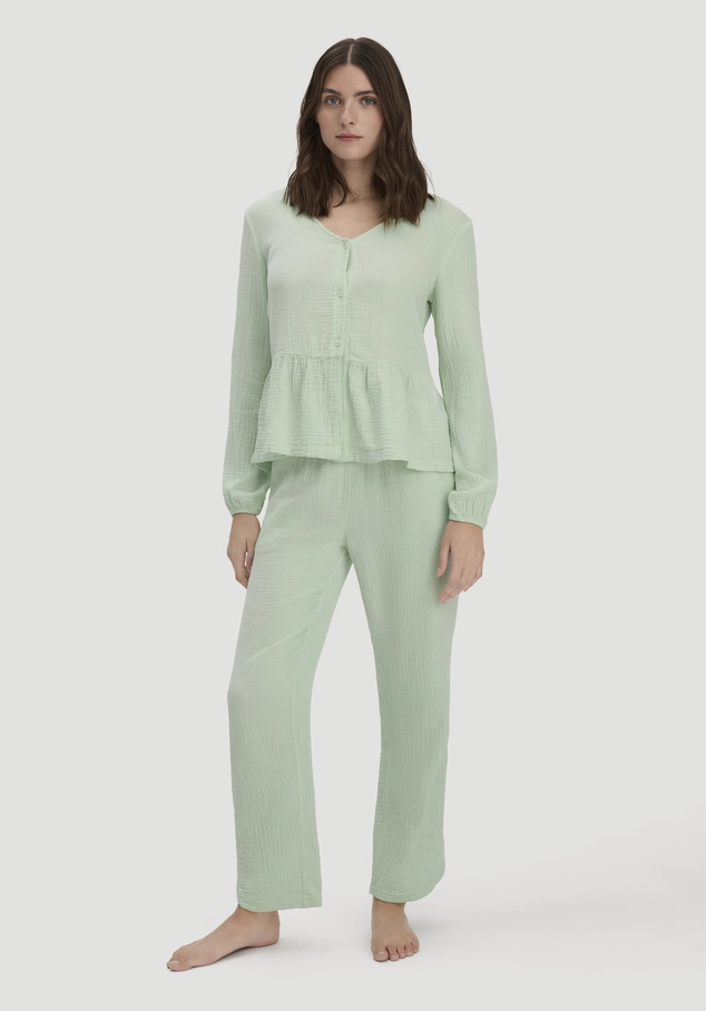 Musselin Schlafhose Regular PURE COMFORT aus reiner Bio-Baumwolle