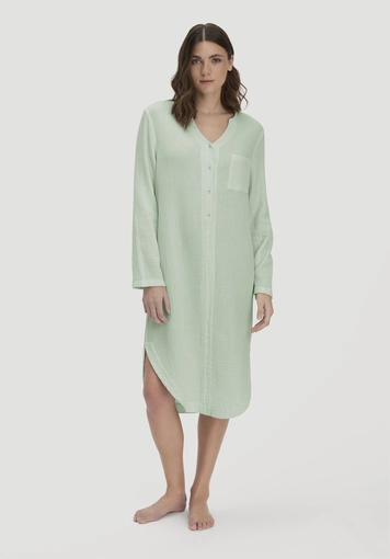 Muslin nightdress Relaxed PURE COMFORT made from pure organic cotton by  hessnatur