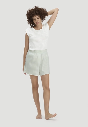 PURE COTTON sleep shorts made from pure organic cotton - 0