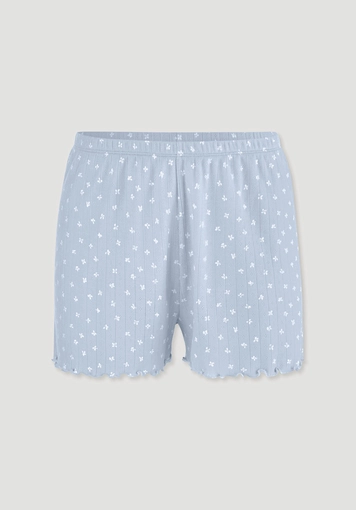 Pointelle Schlafshorts PURE COTTON aus reiner Bio-Baumwolle