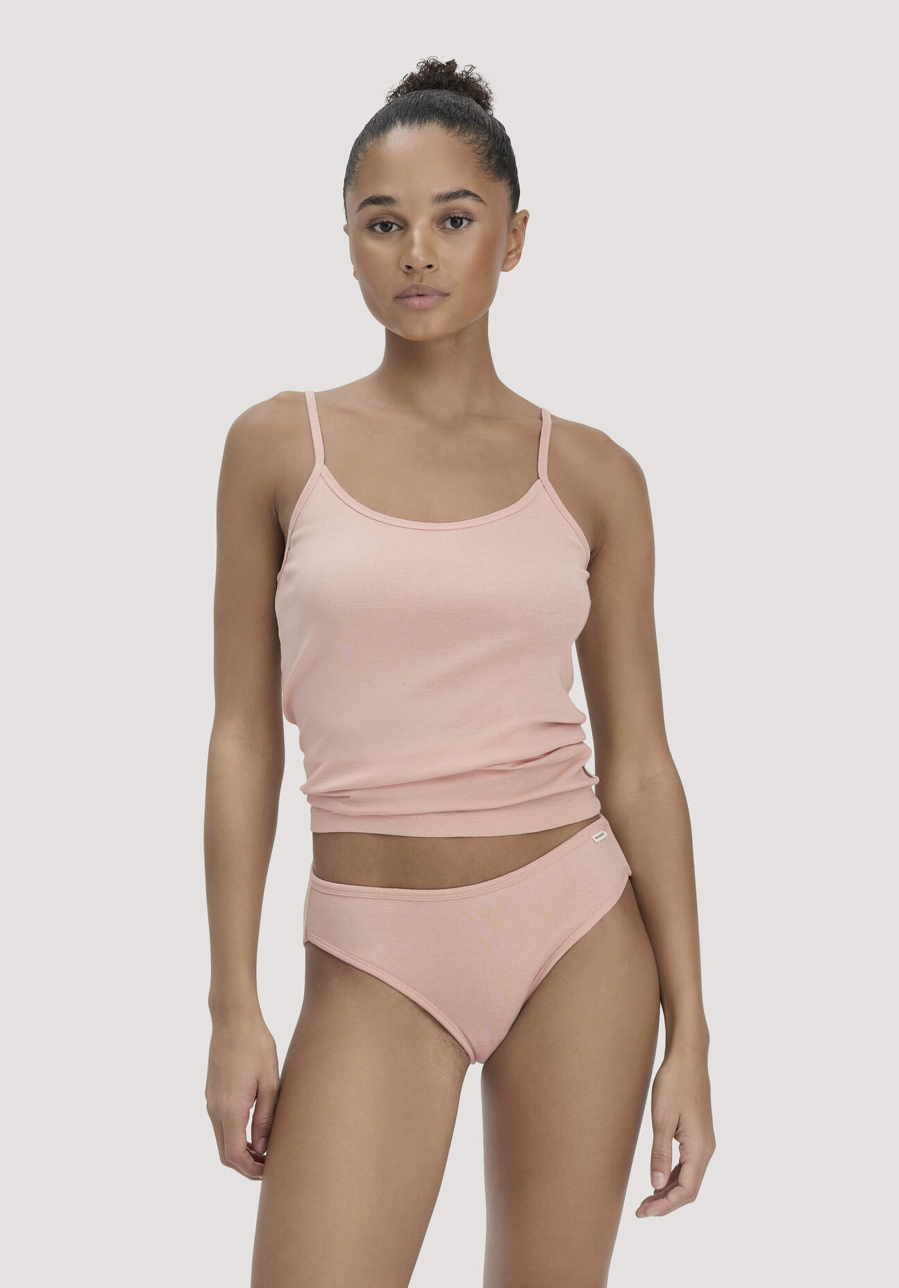 hessnatur Damen Slip Regular Cut im 2-Pack PURE COTTON aus Bio-Baumwolle - rosa Größe 42