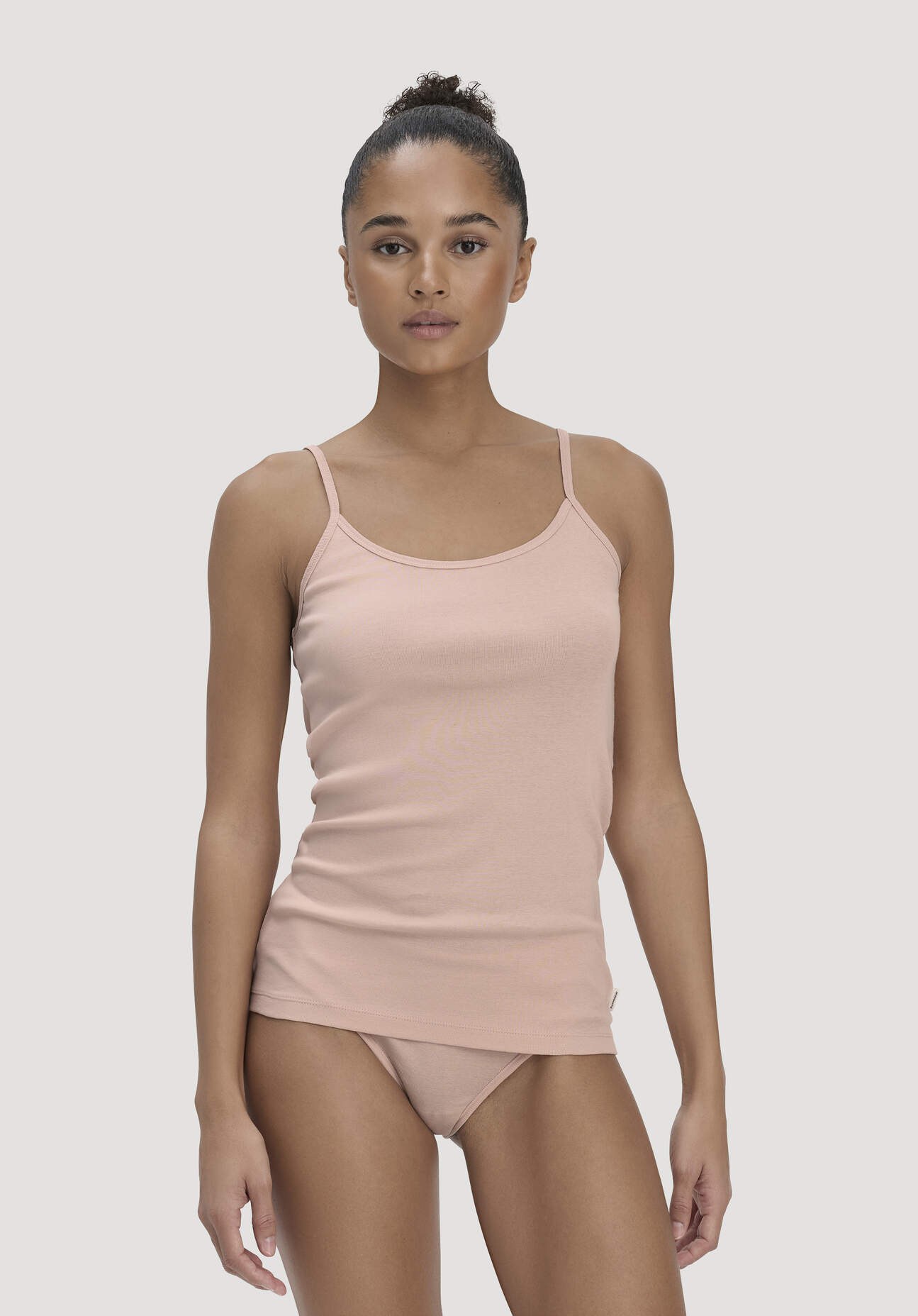 hessnatur Damen Spaghetti-Top im PURE COTTON aus Bio-Baumwolle - rosa Größe 38