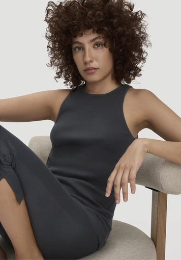 High-Neck Ribtop SOFT RIB aus Bio-Baumwolle - 1