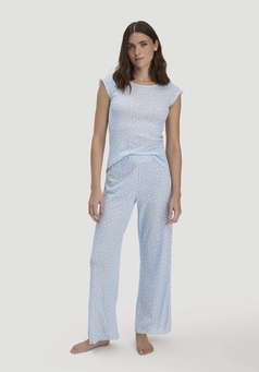 Pointelle Relaxed PURE COTTON sleep pants made from pure organic cotton