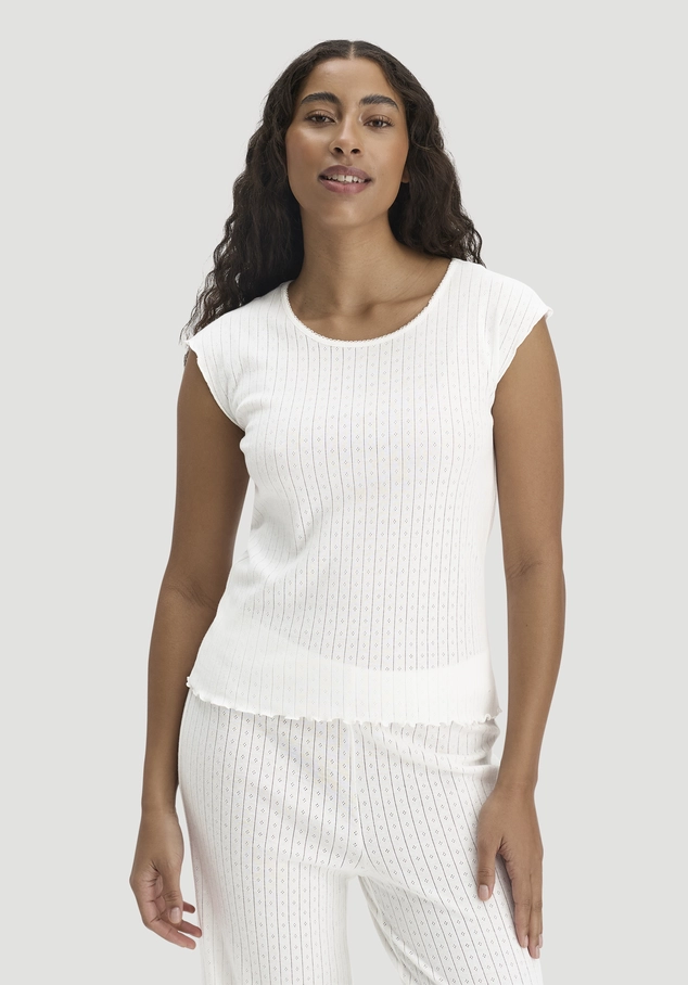 Pointelle Schlafshirt PURE COTTON aus reiner Bio-Baumwolle