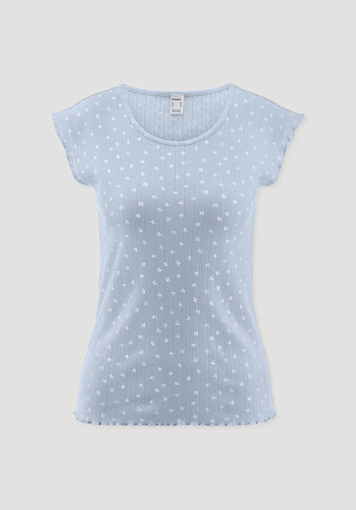 Pointelle Schlafshirt PURE COTTON aus reiner Bio-Baumwolle