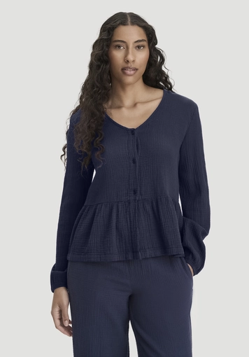 Muslin pajama blouse PURE COMFORT made from pure organic cotton - 0