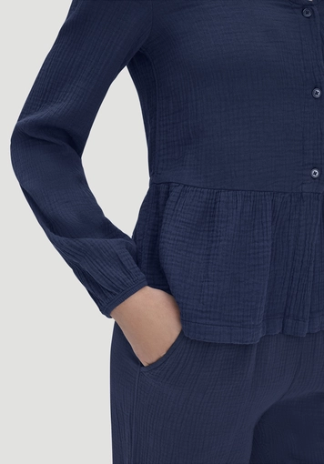Musselin Pyjamabluse PURE COMFORT aus reiner Bio-Baumwolle - 1
